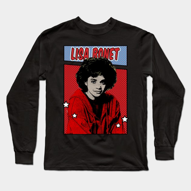 Lisa Bonet 1975s Pop Art Style Long Sleeve T-Shirt by Flasher